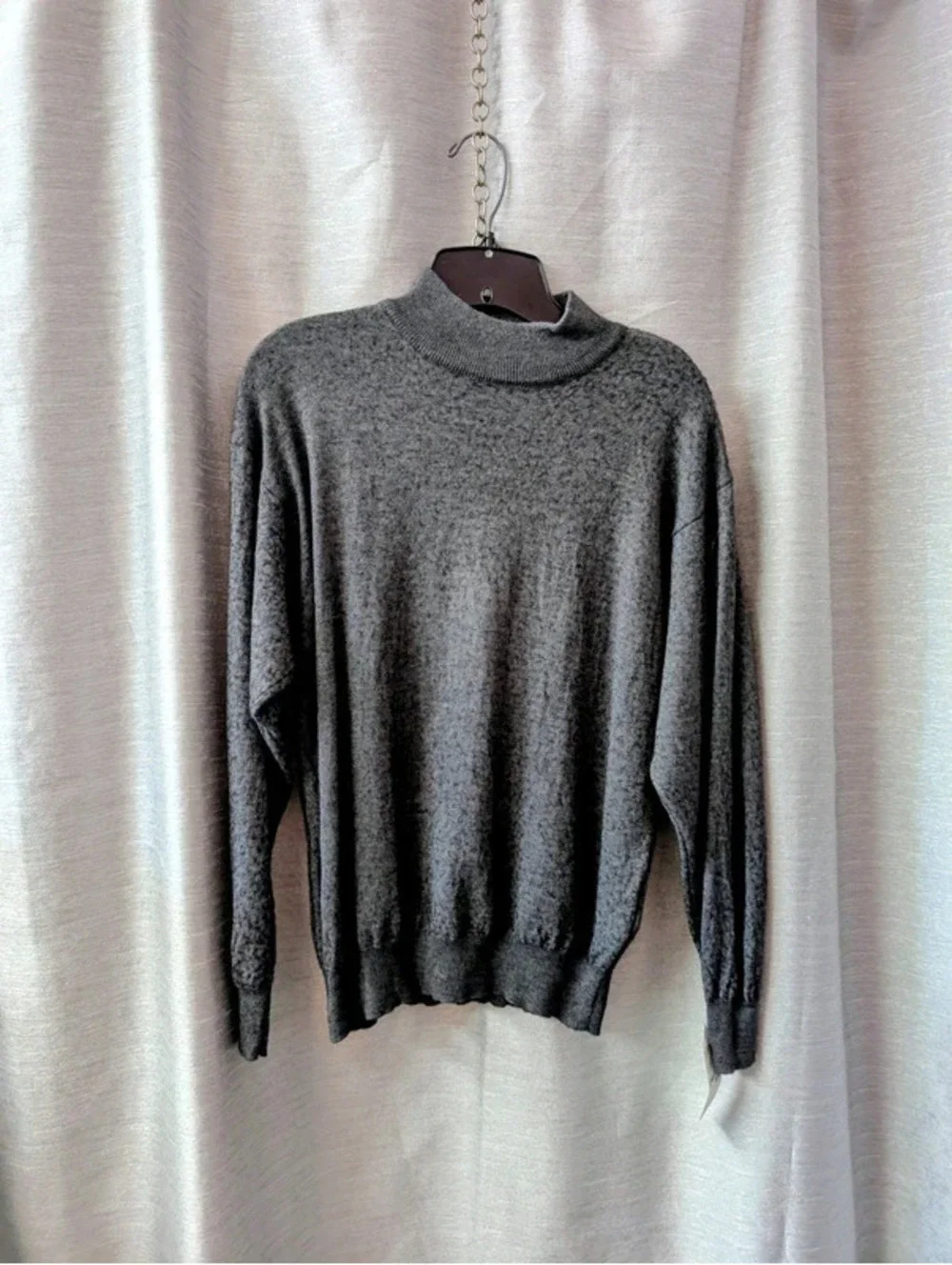 Men's Vintage 90s Gray Italian Wool Blend Sweater M
